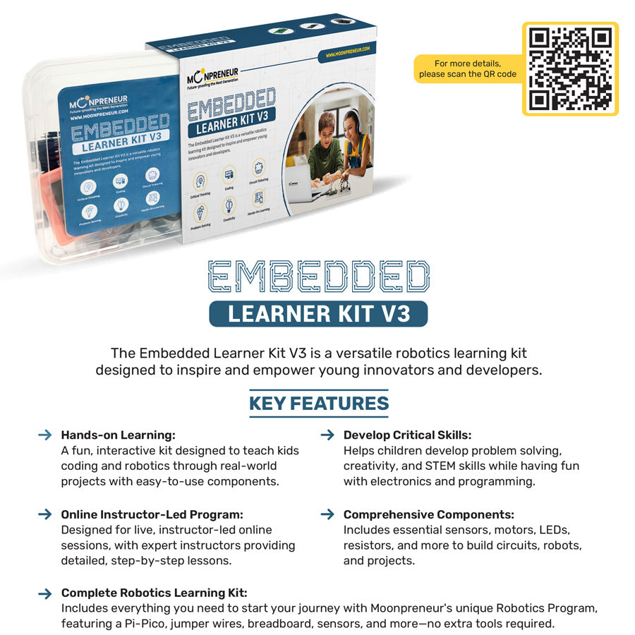 Embedded Shop Embedded Learner Kit V3 – Moonpreneur
